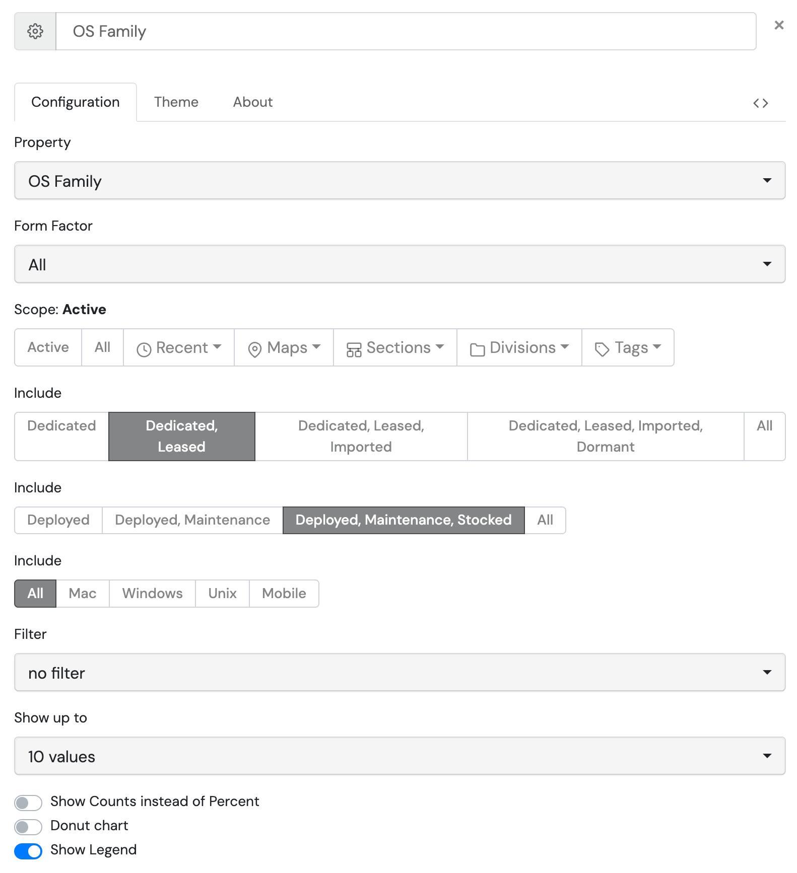 Widget Configuration