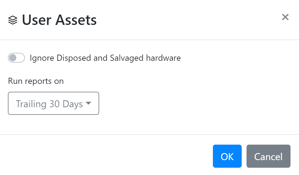 User Assets Configuration