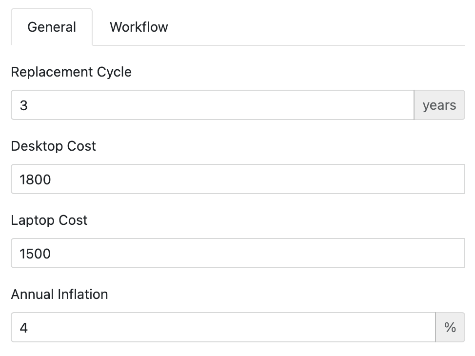 Hardware Replacement general settings