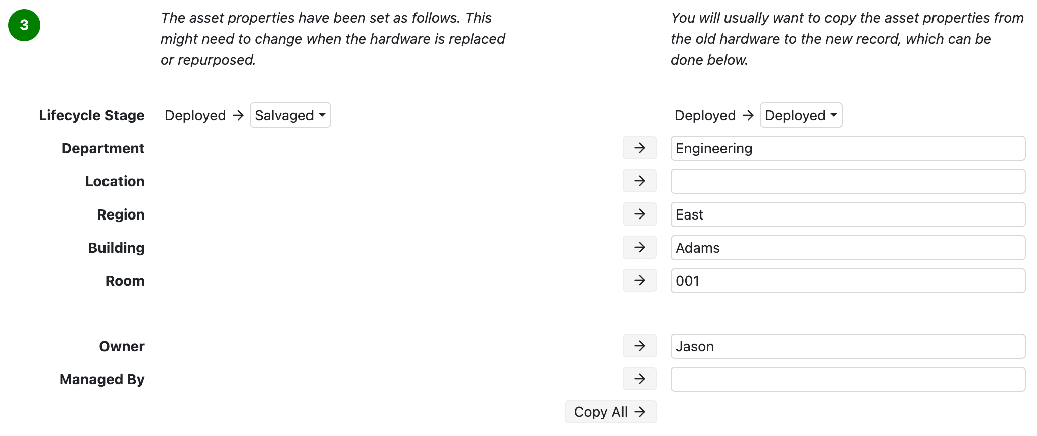 Hardware Replacement Workflow Step 3