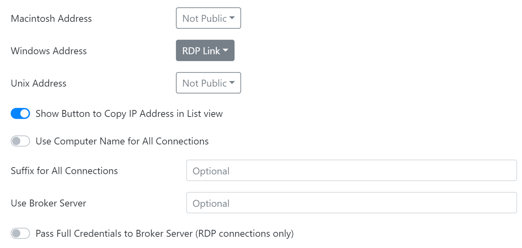 Remote Options