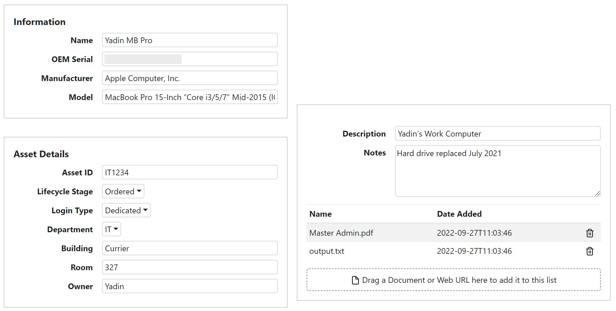 Custom Form Details