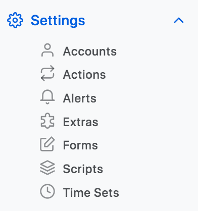 Settings Menu