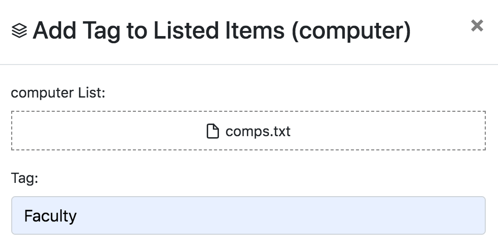Add Tag to Listed Items Web