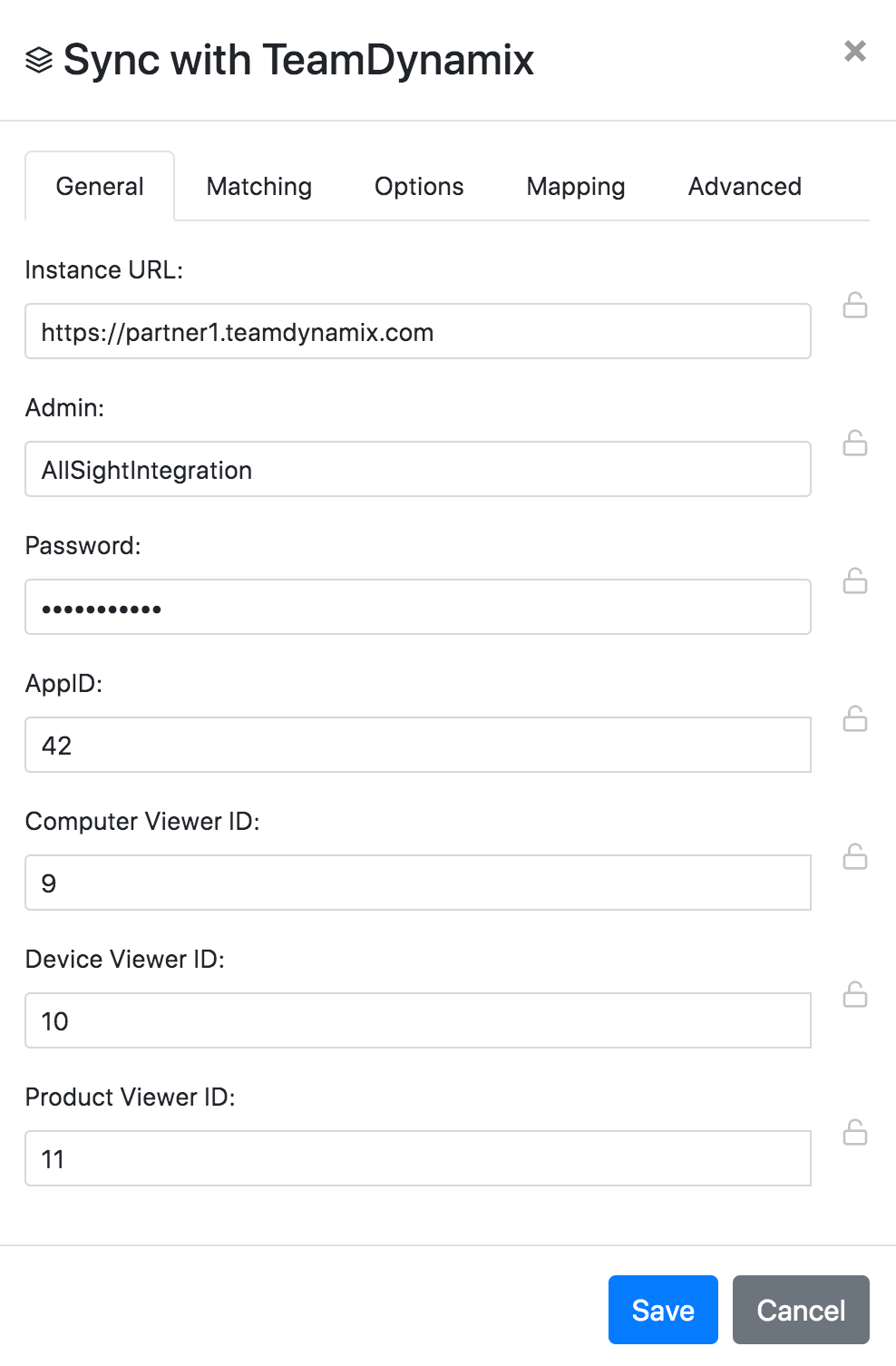 TD Script General settings