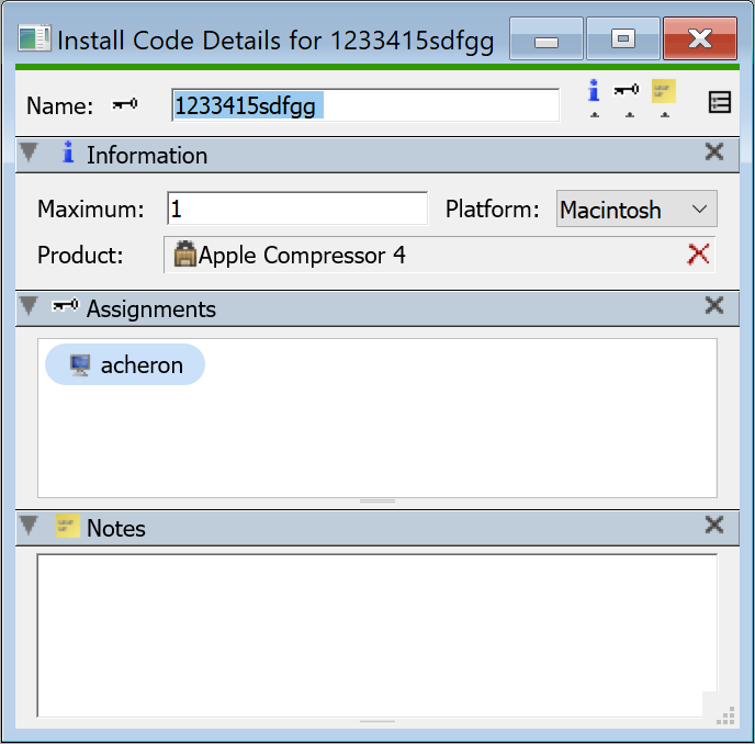 Install Code Details