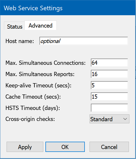 Advanced Web Settings