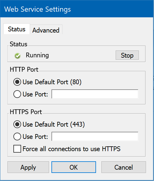 Web Settings