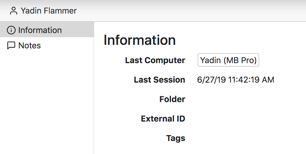 User Details