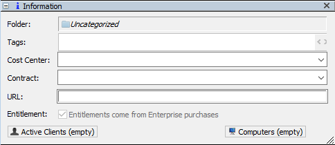 Policy Information Pane