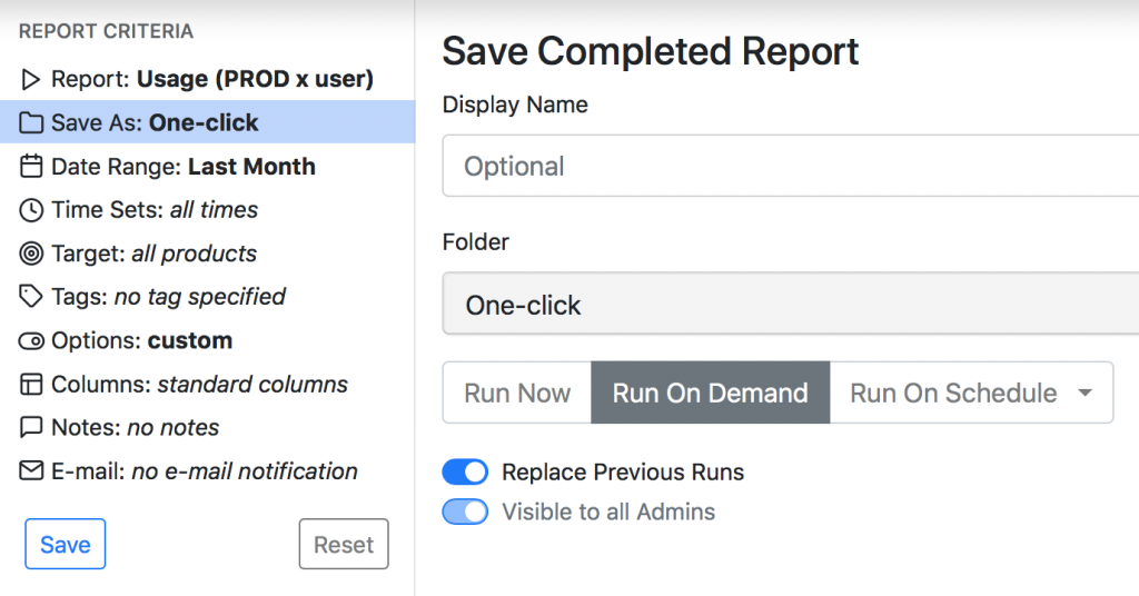 One Click Reporting Customizing One-Click Report Templates - TeamDynamix Sassafras